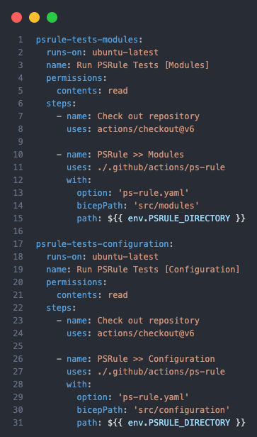 GitHub PSRule Code