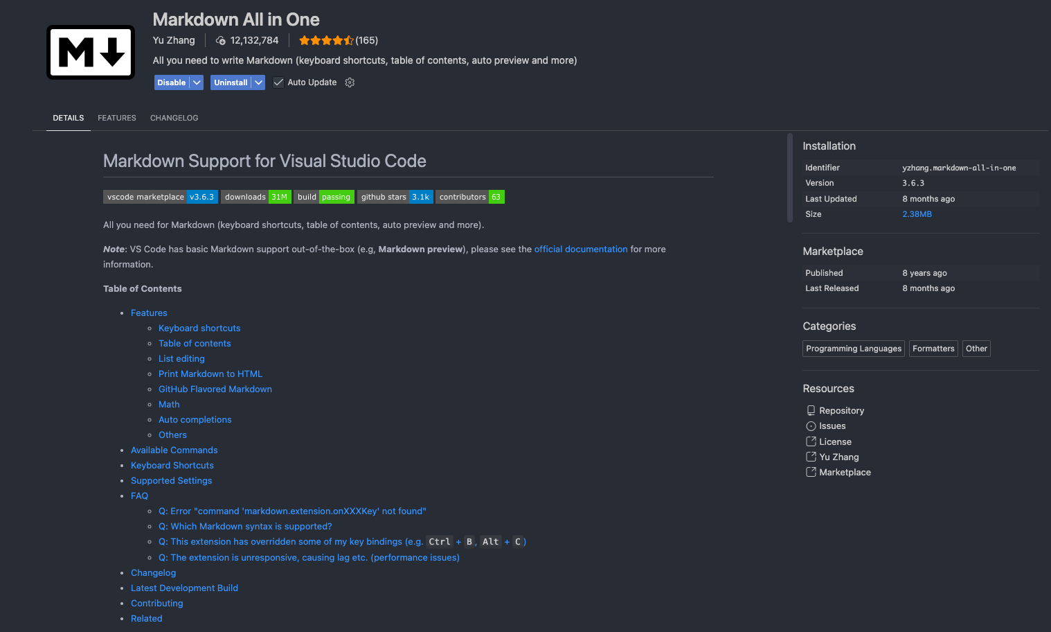 Markdown All in One