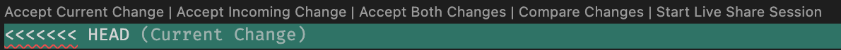 Top of the conflict block